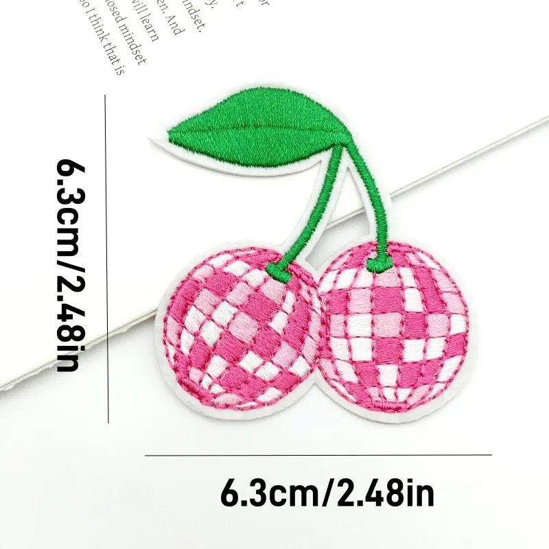 Cherry Pattern Embroidered Patch, 9 Counts/set Iron-on/Sew-on Applique for Clothing, Shoes, Hats, Bags, Fashion Decorations 1