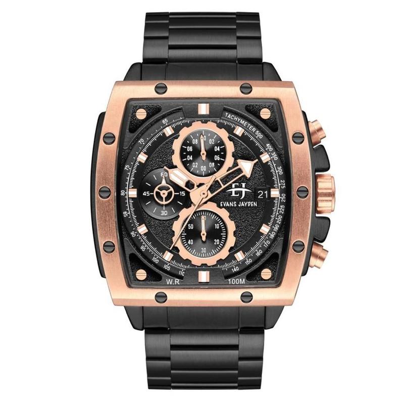 DISKON   Jam Tangan Evans Jeyden 9463-1 Rantai Stailess Chrono Water Resist Cod Watches 3