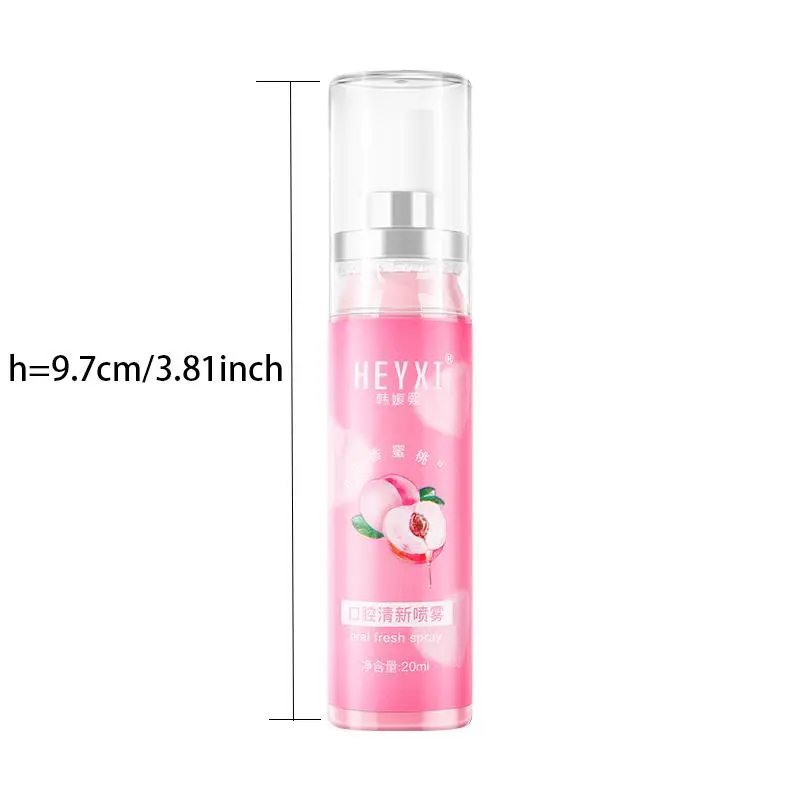 Peach & Mint Flavor Oral Spray, 2 Counts/set Mouth Freshener Spray, Cooling Spray, Oral Care Spray for Men & Women 1