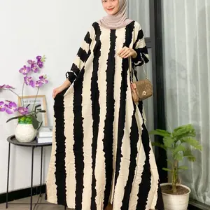 Gamis kaftan tantri super jumbo rayon premium Muslim Nyaman Tebal Wanita Dress Motif