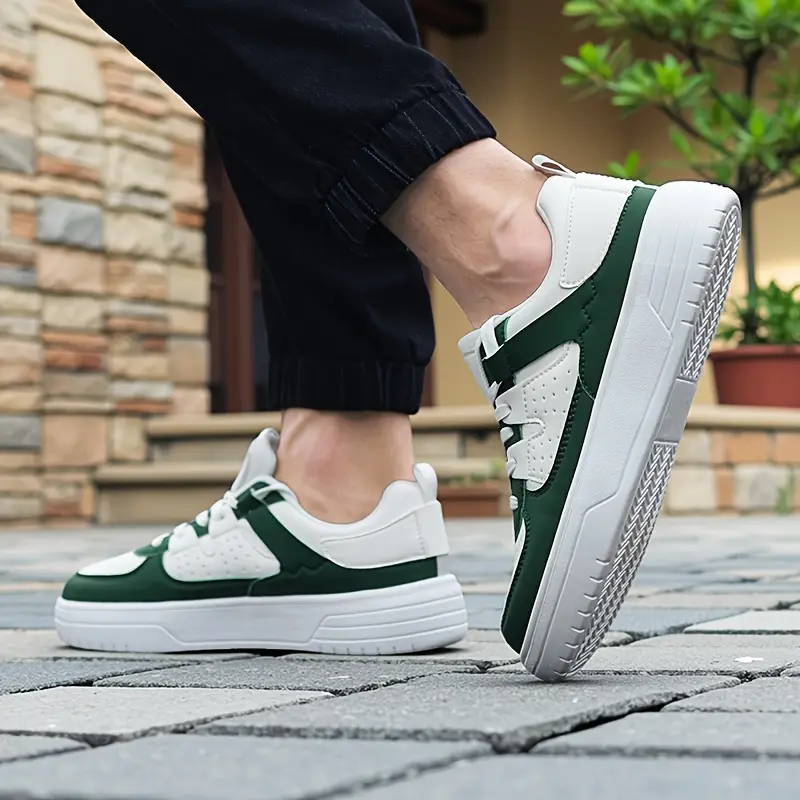 Men'S & Women'S Fashion Sneakers, Preppy Trendy Style, All-Season Low Top Lace-Up Shoes, Solid Striped Pattern, Faux Upper, Fabric Inner, EVA Sole, Cloth Insole, Round Toe for Outdoor, Beach, Daily Wear 8