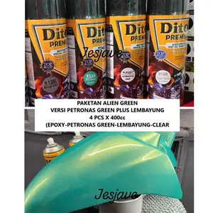 ALIEN GREEN VERSI DITON PREMIUM Paket 4pcs Alien Green versi Petronas Green Lembayung (Epoxy-Petronas Green-Lembayung-Clear) Paketan 4 pcs x 400cc