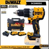 Gambar DEWALT DCD805D2T Mesin Bor Baterai Cordless Brushless Impact Drill Hammer Drill 13MM 20V DCD805 dari Vins Teknik Bekasi Kota Bekasi 1 Tokopedia