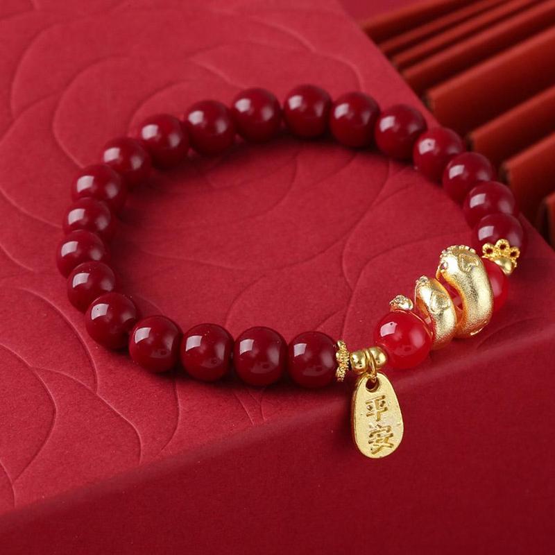 Vòng Tay Đính Cườm, Thiết Kế Hình Rắn Hoàng Đạo, Vòng Tay Yuanfu, Dễ Phối Đồ Trung Quốc, Dành Cho Nữ, Thời Trang, Quà Sinh Nhật 1