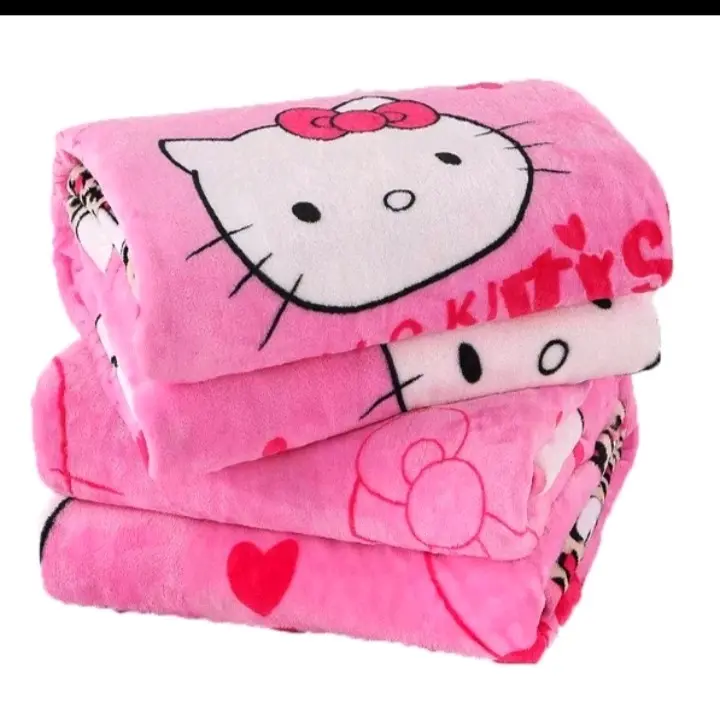 selimut karakter hello Kitty pink Terlaris termurah import