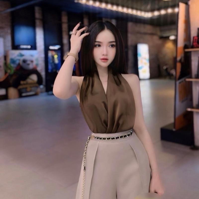 Set quần ống rộng áo phi lụa không kèm dây nịt có 2 Size m l 8