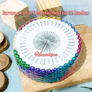 jarum pentul bulat roda 3,5 cm 12 lembar isi 480 pcs