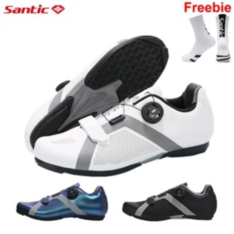 Santic Cycg Shoes Men Women Casual Non Locking Rotating Buckle Breathable Bicycle Bike Sneakers