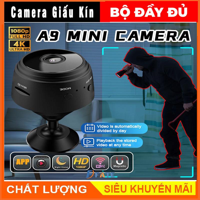 Cammera 360 độ kết nối đt mini A9 HD 1080P, Camera giấu kín mini siêu nhỏ rẻ,camera mini kết nối điện thoại,hồng ngoại ban đêm,tương thích ios,android