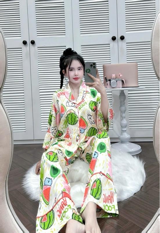 Product Introduction of FREE SIZE 40-63KG. SÉT ĐỒ BỘ CỔ SAM PHOM DƠI SANG CHẢNH DÀNH CHO NỮ 7