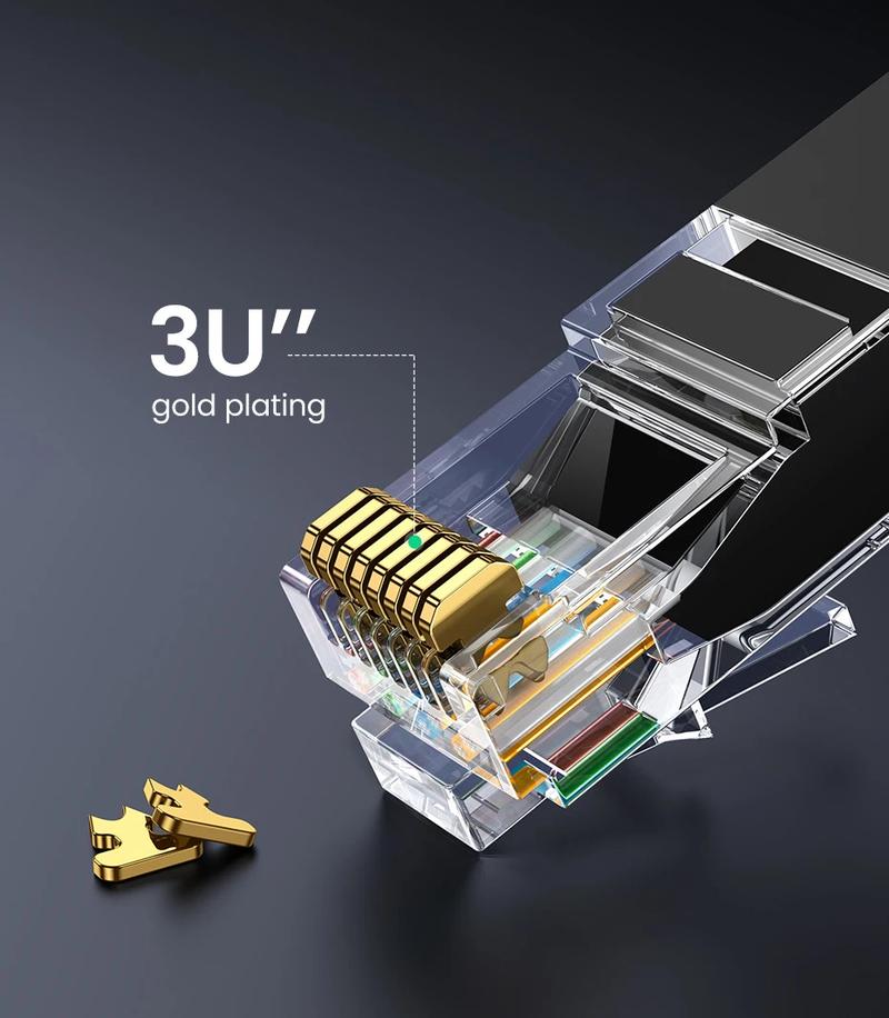 Product Introduction of Kabel Ethernet, UGREEN, Kabel Gigabit Cat6, Kelajuan Tinggi 1000Mbps, Kord LAN Rangkaian Berperisai RJ45, Serasi dengan PC, PS5, PS4, PS3, Xbox Office 17