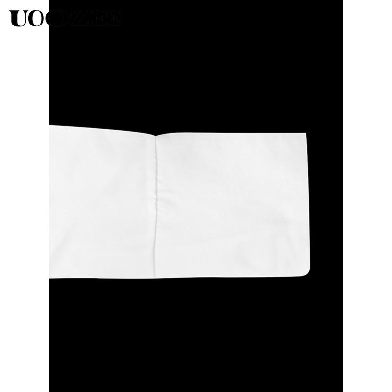 Product Introduction of Long Sleeves Loose Buttoned Solid Color Stand Collar Blouses&Shirts Tops 9