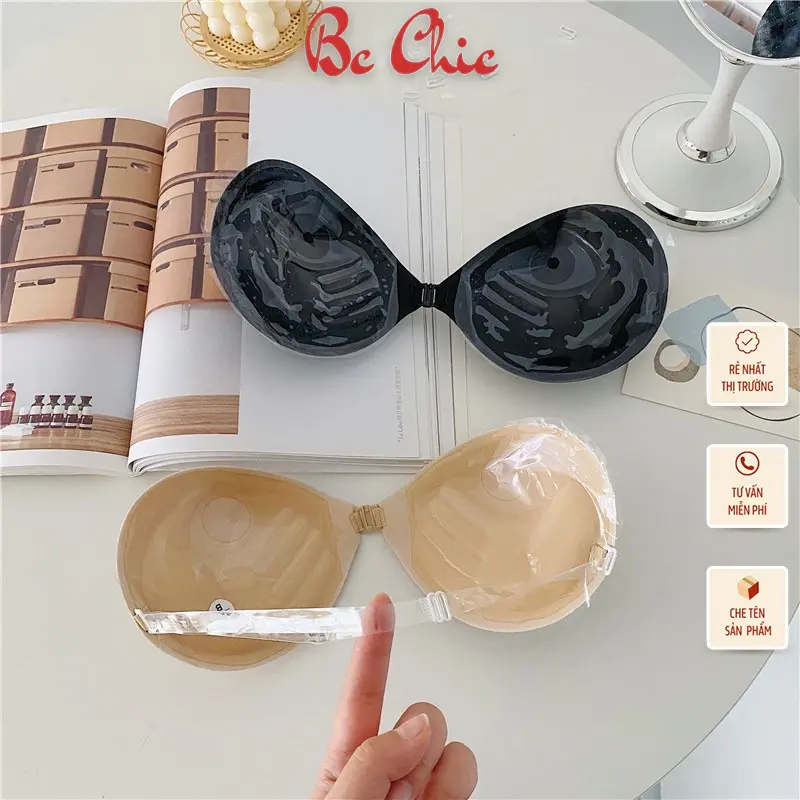 ÁO BRA DÁN NÂNG NGỰC SILICON CÀI TRƯỚC KHÔNG GỌNG HÌNH BÀN TAY P29 BC_CHIC LINGERIE