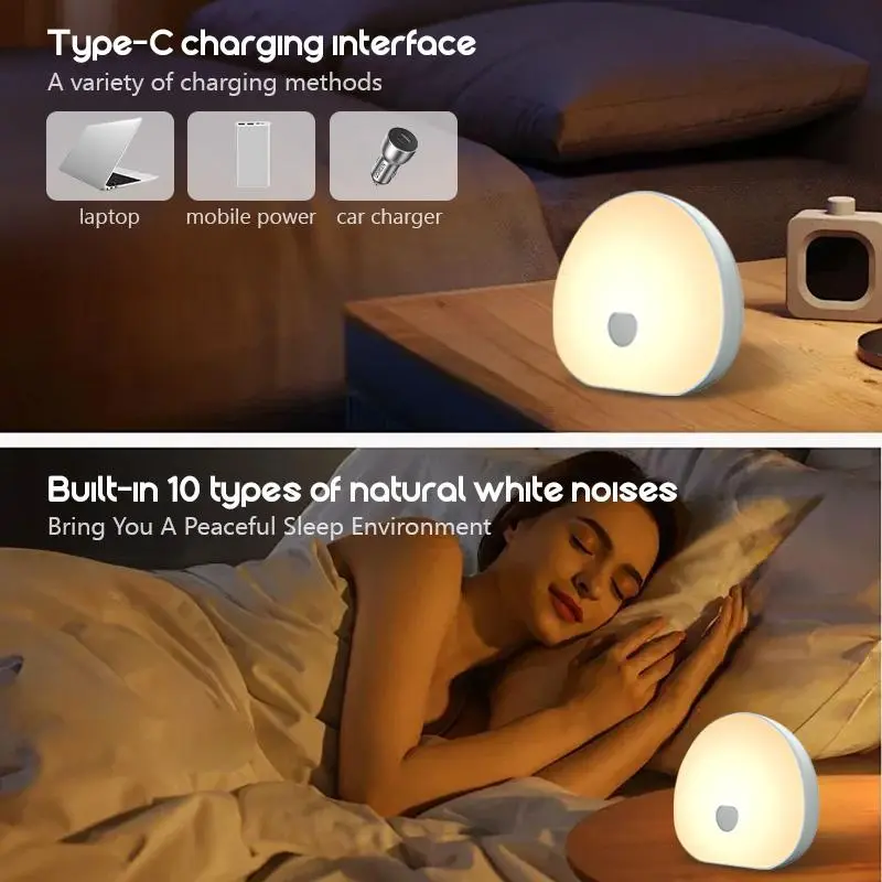 Portable LED Night Light, Rechargeable Touch Control Table Lamp, Portable Design Ambient Light for Bedroom, Living Room, Home Decor 6