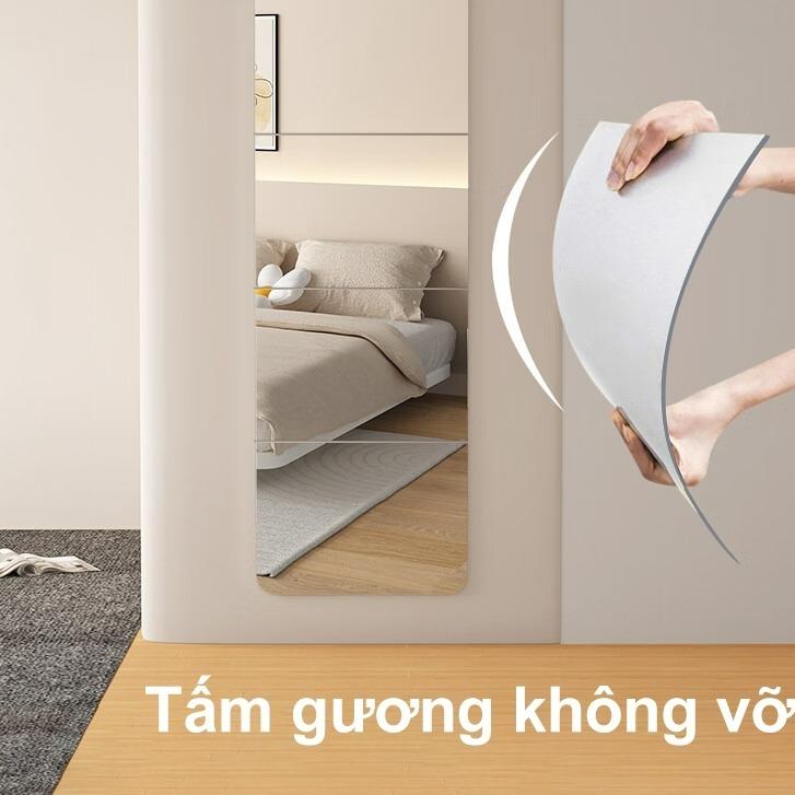 Gương treo Dán Tường toàn thân chống vỡ soi , dán tủ quần áo, hình vuông