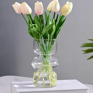 Ameiqa Vas Bunga Kaca Nordic Bottle Vase Flower Pot Home Decor 18cm