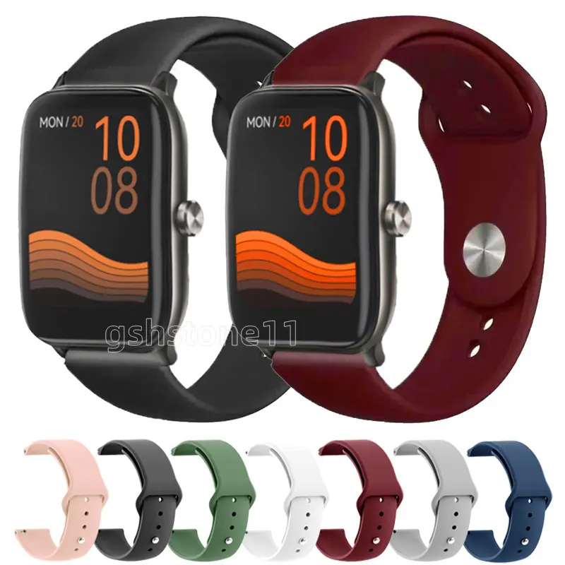 Silicone Strap Band Accessories Replacement Bracelet For Haylou GST LS09B / LS02 / Haylou Watch 2 Pro  Soft Sports Replacement Bracelet band