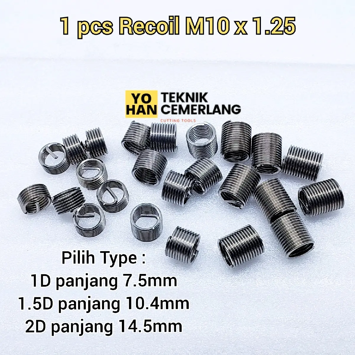 1 pcs Recoil M10 x 1.25 Alat Perbaikan Drat Baut 14