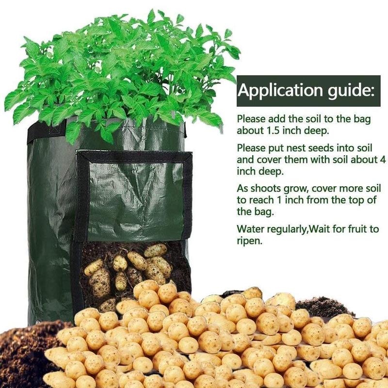 Potato Planting Bag, 2pcs/set Multifunctional Planting Bag with Handle, Planting Pot for Onion, Fruit, Tomato, Carrot 5