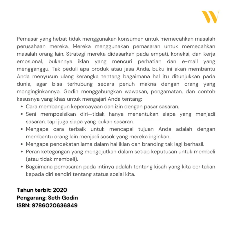 Buku Bisnis "This Is Marketing: Anda Tidak Akan Terlihat Sebelum Anda Belajar Melihat" by Seth Godin terbaik terlaris baru original terbaru terpopuler 3