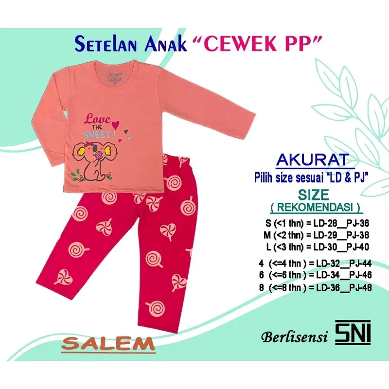 SETELAN PP / SET BAJU ANAK CEWE LENGAN PANJANG *STAR LOVE EDITION* 5
