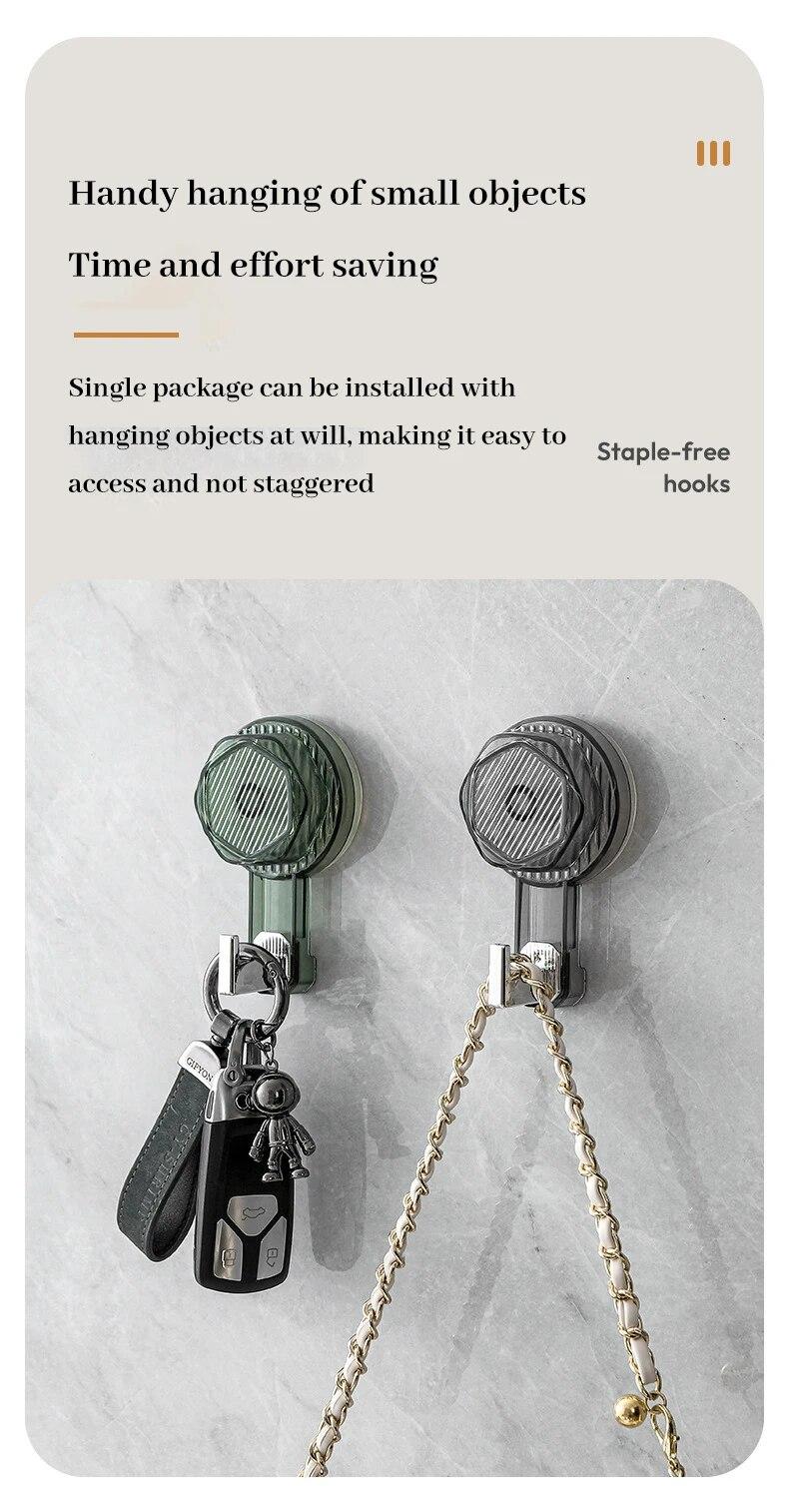 Product Introduction of 1pc Strong Suction Cup Hook with No Punching Hole Vacuum Adhesive on The Back of Bathroom Door No Trace Wall Adhesive Bathroom 22