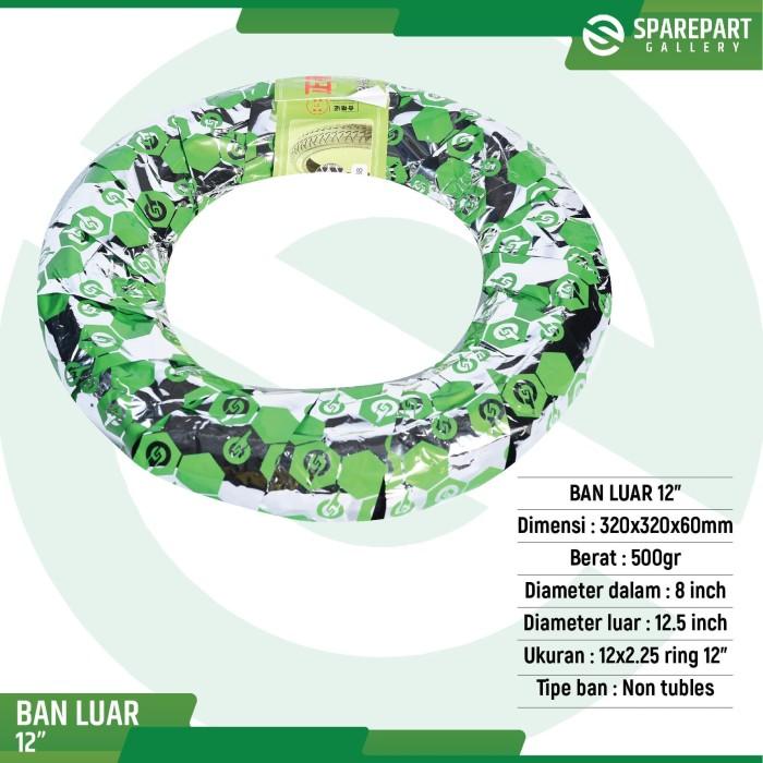 Gambar Ban luar skuter 12inch (12,5x2.25) ring 12" dari Sparepart Gallery Kota Administrasi Jakarta Utara Tokopedia