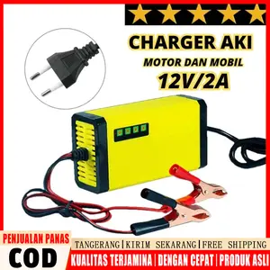 Charger Aki Mobil Motor 12V 24V Otomatis Portable 2A-20A Smart Digital Casan Aki Auto Cut Off Aman Untuk Aki Kering Basah LED Display DC Charger Multifungsi Auto Stop Pengisian Cepat Charger Serbaguna Portable