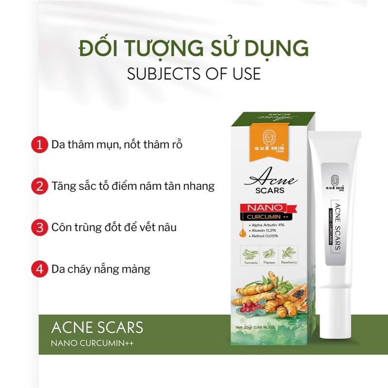 VIP Kem NGHỆ chấm Thâm hoặc mix kem đêm dưỡng sạm Sẹo rỗ, nám, tàn nhan điểm : tinh chất nghệ tươi, quả dâu gấu thương hiệu quê Skin 25gram kiểm soát lỗ chân lông ACNE SCARS Skincare