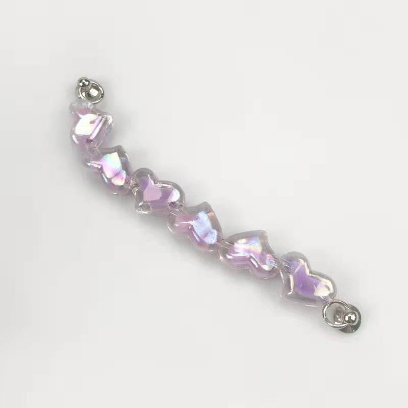 Product Introduction of Jibbitz Charms Shoes Decoration Accessories Shoes Light Color 13cm Pearl Chain Acrylic Star Chain Button for Hole Rubber Shoes 22