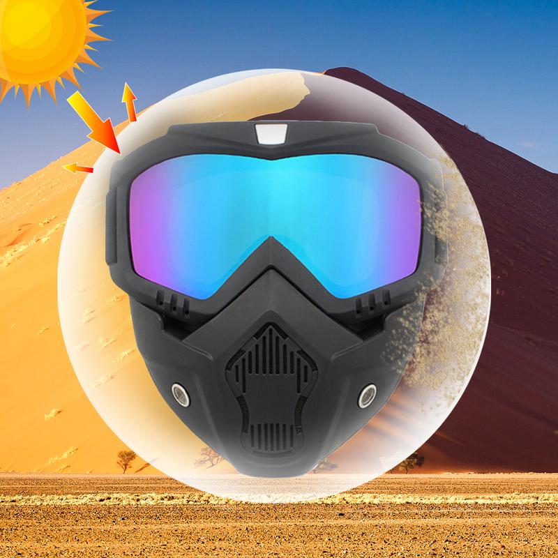 Outdoor Sport Windproof Mask Goggle HD Bicycle Glasses Eyewear Riding Suv Summer Uv Protection Sunglasses Full Face Protective Mask 3