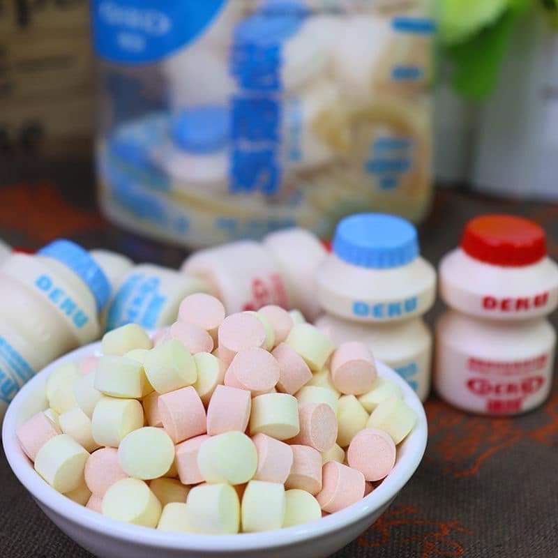 Kẹo Sữa Chua Viên Nén Đủ Vị Thơm Ngon Hộp 30 Lọ Nhỏ