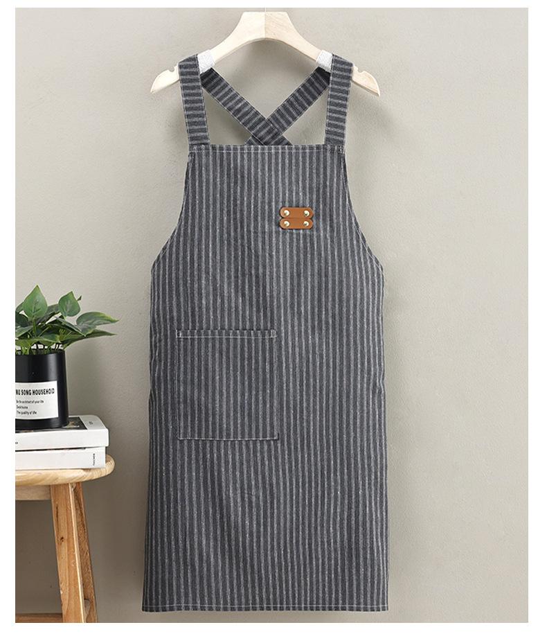 Product Introduction of Apron Polyester Cotton Lightweight Breathable Small Short Apron Work Clothes Printing Printing Korean Style Unisex 8