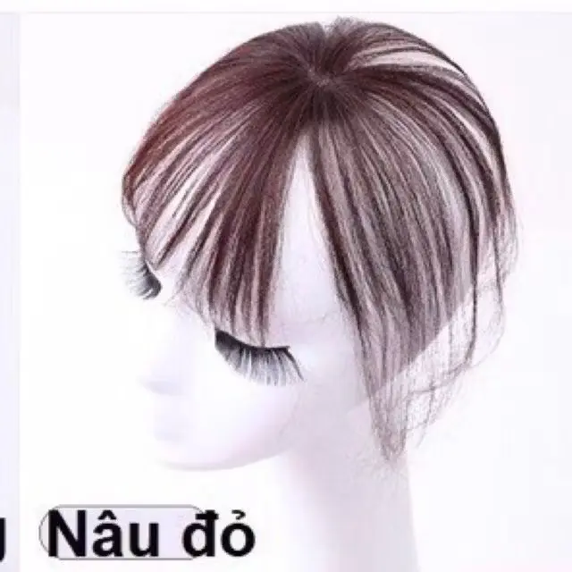 {Giảm 50k} Mái 3D Tóc Thật Dệt Tay , Tóc Mái Hàn Quốc Che Bạc , Mái Siêu Cấp Tóc Phạm Phạm Hà 7