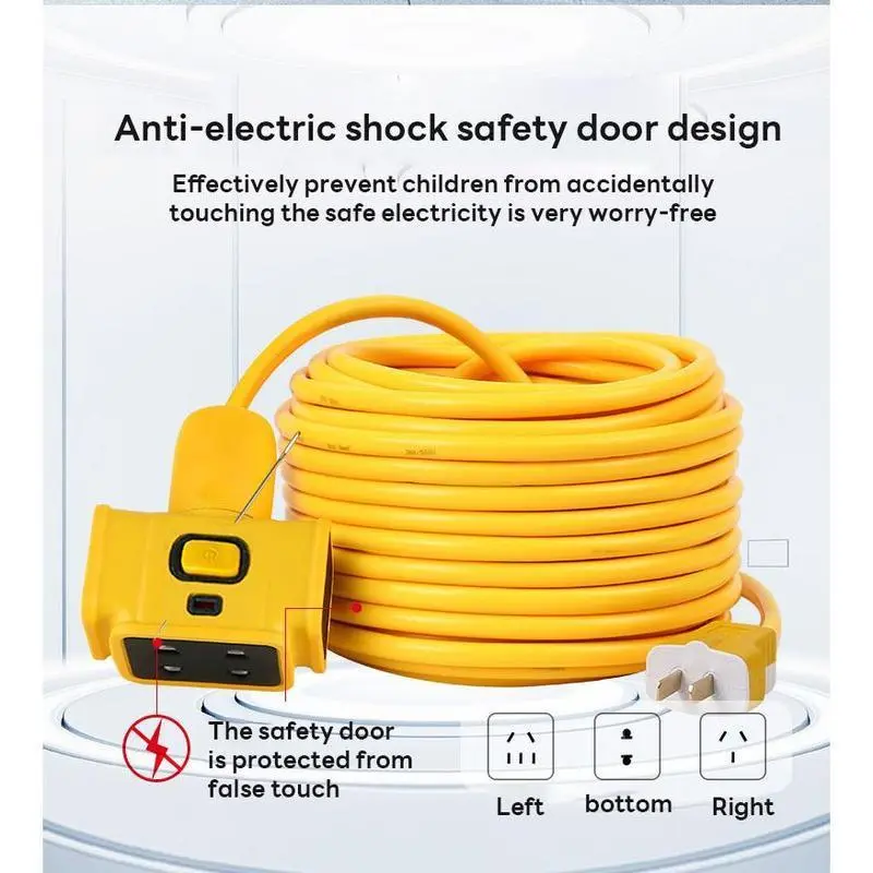 【COD,Kirim Sekarang】 Kabel Listrik Gulungan Roll Dengan Saklar 30/20/10/5/3 Meter Sambungan Listrik Kabel Roll Kontra Arde Kabel Ekstensi Extension Cord Mendukung Kendaraan Listrik, Kabel Sambungan Multi Fungsi /Colokan Kabel Listrik /,Steker Kabel 4