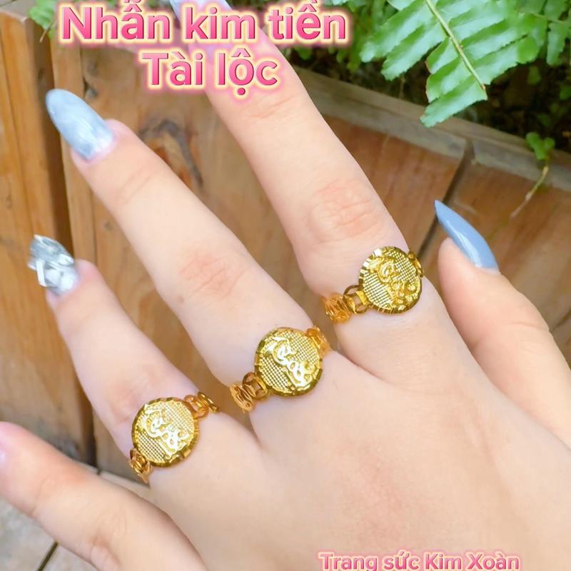 Nhẫn KT khắc chữ tailoc dễ thương đeo hàng ngày woman KXJ Nữ Móc Chìa Khoá