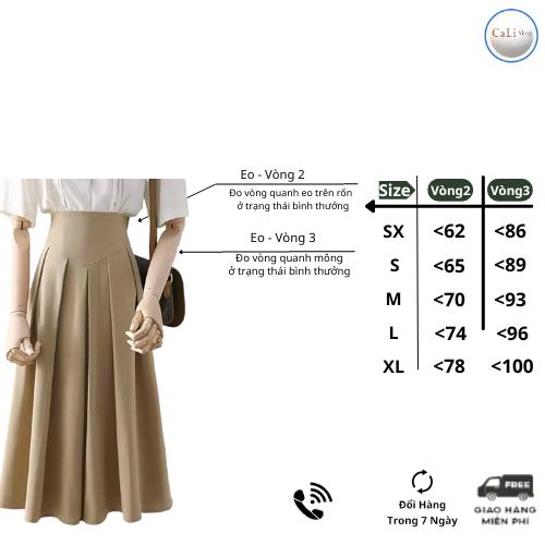 Product Introduction of Chân Váy Sếp Ly Cạp Cao Dáng Dài 80cm 2