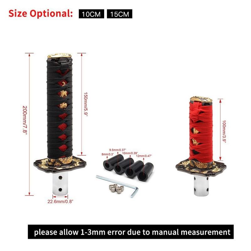 150/200mm JDM Katana shift knob Samurai Sword shift knob, with 4 adapters, suitable for most manual and automatic car decoration accessories 1