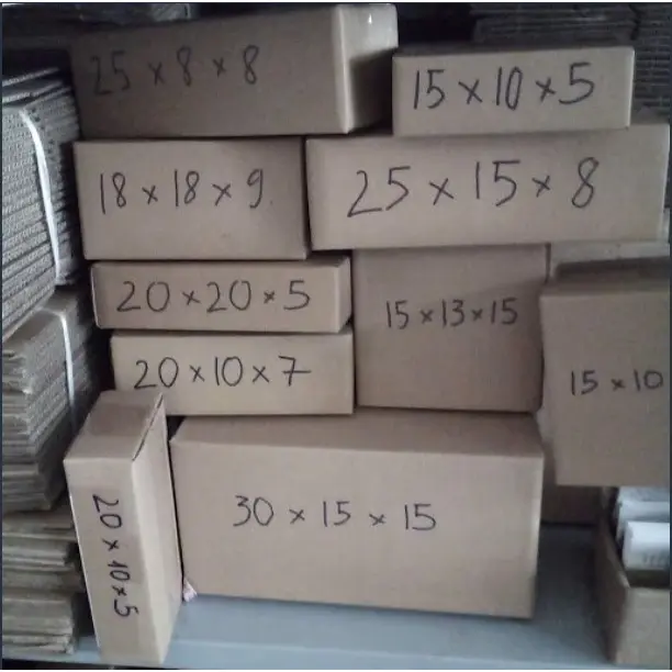 Combo 10 Thùng hộp giấy carton đóng gói hàng cỡ nhỏ đầy đủ kích thước DOCONU