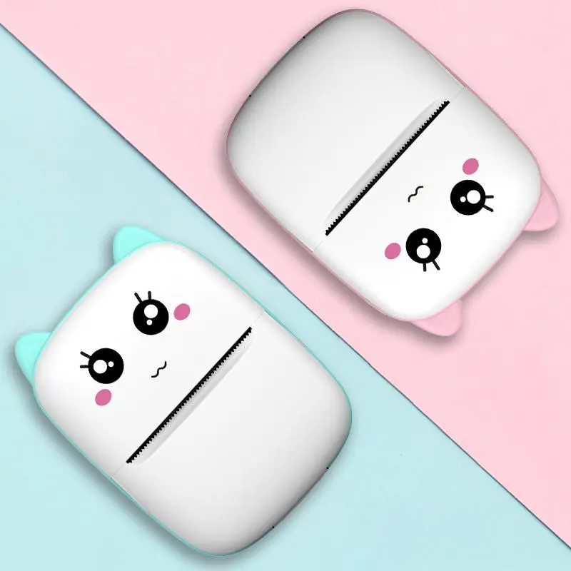 Portable Mini Printer, 1 Set Portable Wireless Photo Printer with Print Paper, Bluetooth-compatible Pocket Thermal Printer for Home Office School
