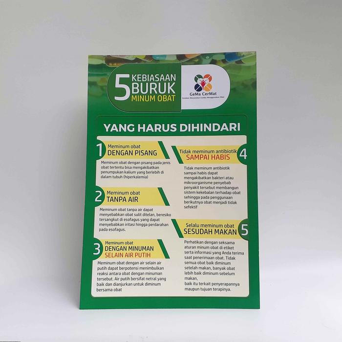 Gambar Poster Kebiasaan Buruk Minum Obat - Not Specified dari Sahabat Sejasa Kab. Sleman Tokopedia