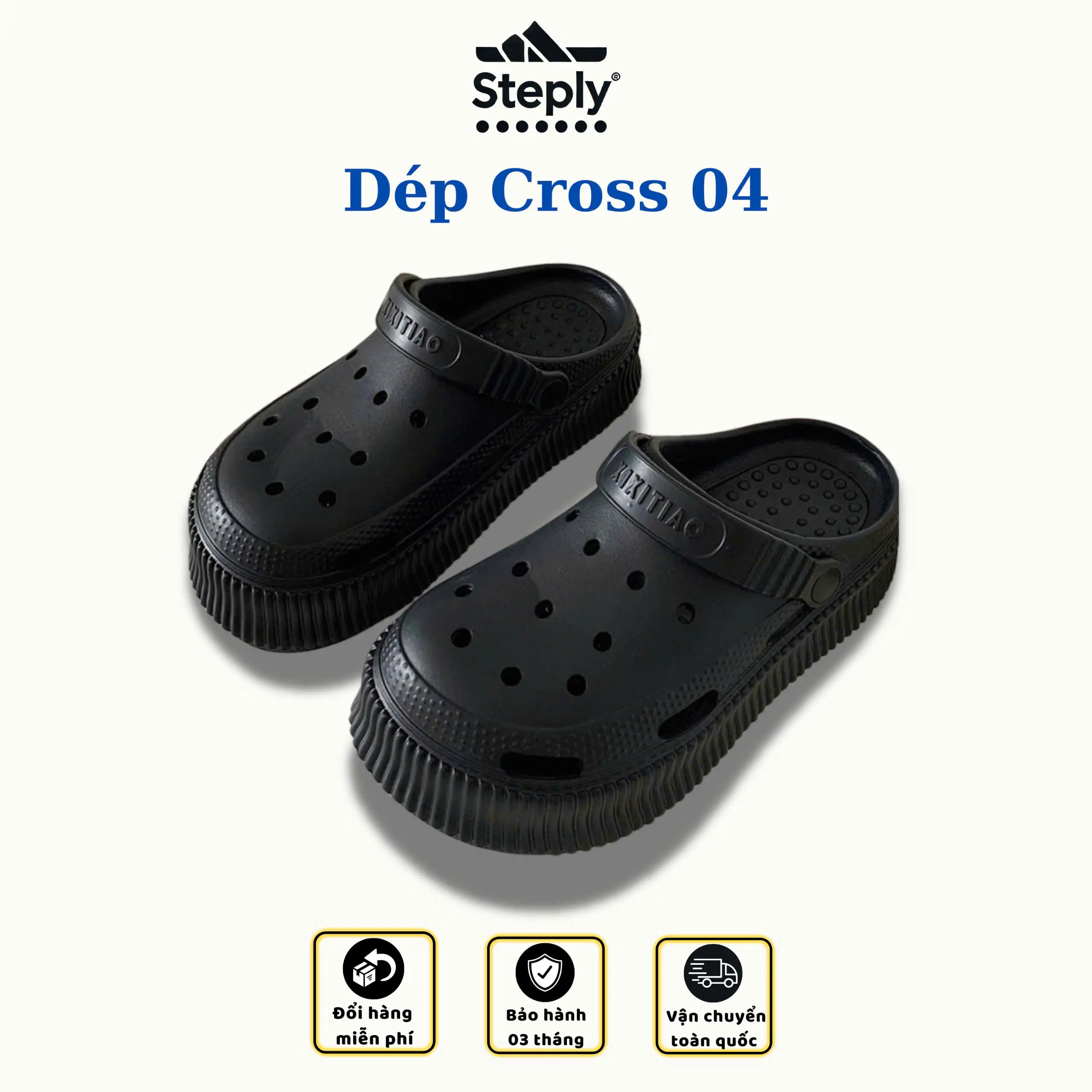 Dép Cross Unisex Nam Nữ Steply Tăng Chiều Cao , Siêu Nhẹ Cực Hot Cross04