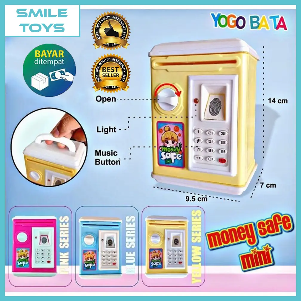 MAINAN ANAK BRANKAS MINI MONEY SAFE YA 3 - MAINAN CELENGAN ATM MINI - CELENGAN BRANKAS MINI