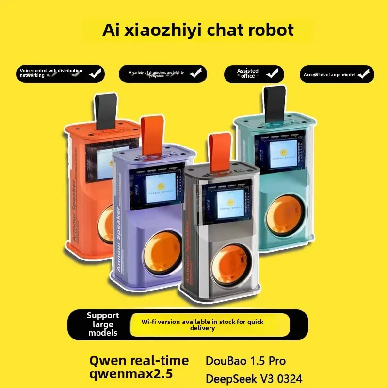 XiaoZhi AI Talking Robot (Upgraded WiFi Smart Speaker) – Voice Recognition, Translator, Singing, Science Learning, Jokes & More – Smart AI Companion for Kids & Family
