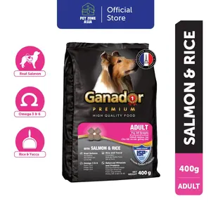 PROMO 50% Ganador Premium Adult Salmon & Rice 400 g Makanan Anjing Kering
