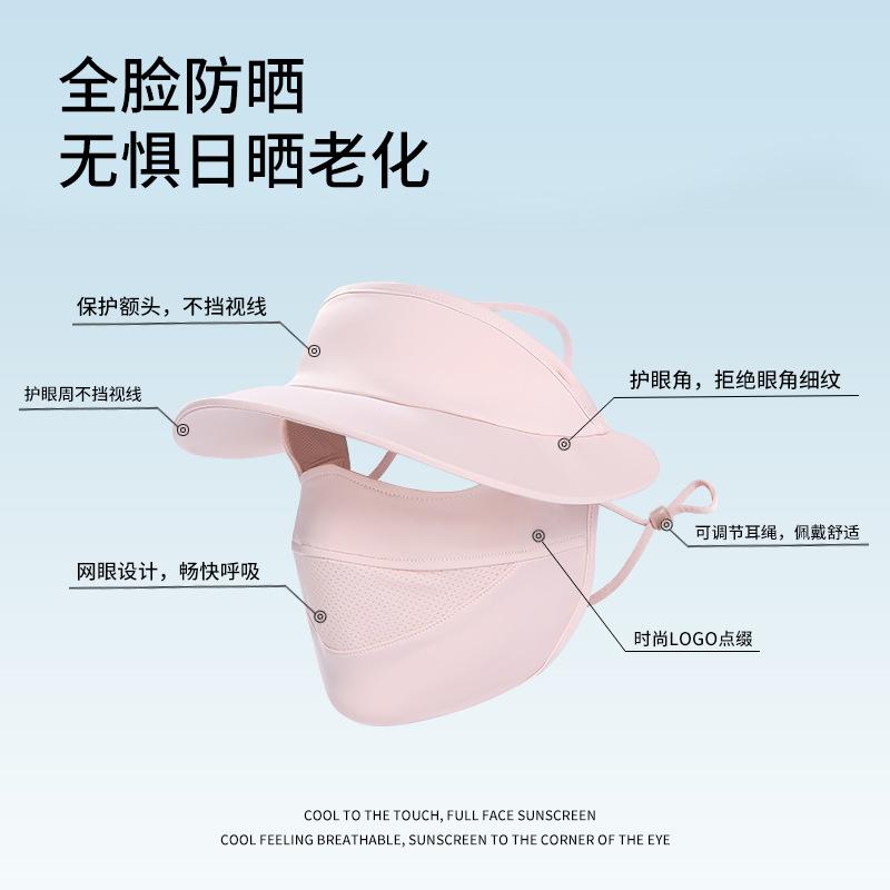Product Introduction of 1pcs sunscreen mask breathable with brim female UV protection 1