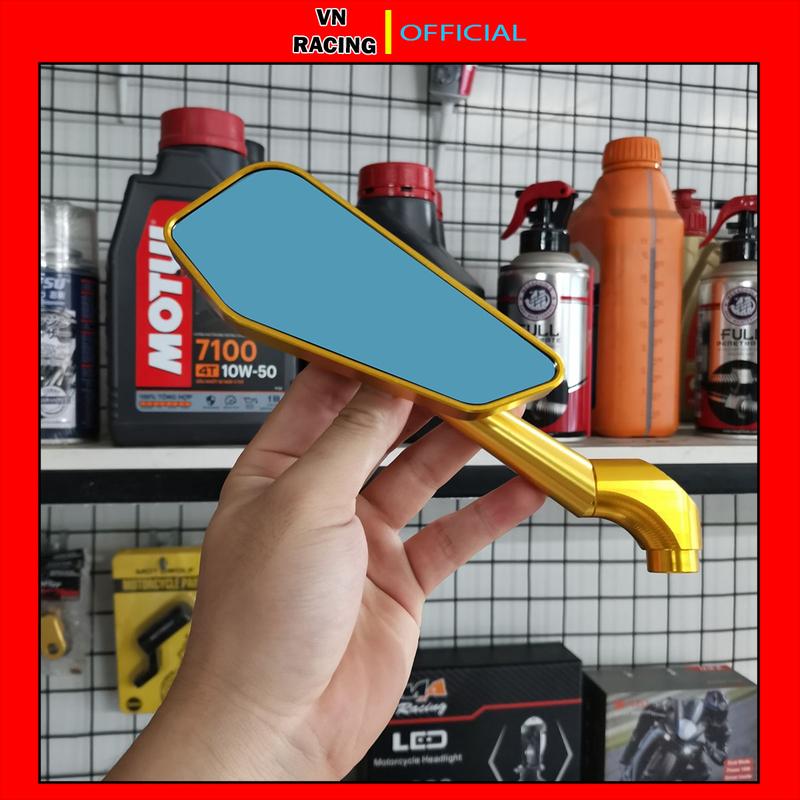  Gương chiếu hậu Rizoma 744 Loại 1 Wave mini SH gương xe máy thời trang Airblade nhôm CNC mặt kính xanh chống chói 