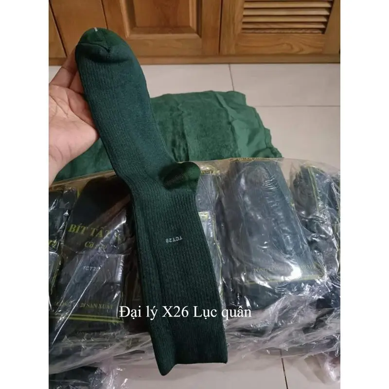 Tất cao cổ màu xanh rêu hàng chuẩn QN loại 1 6