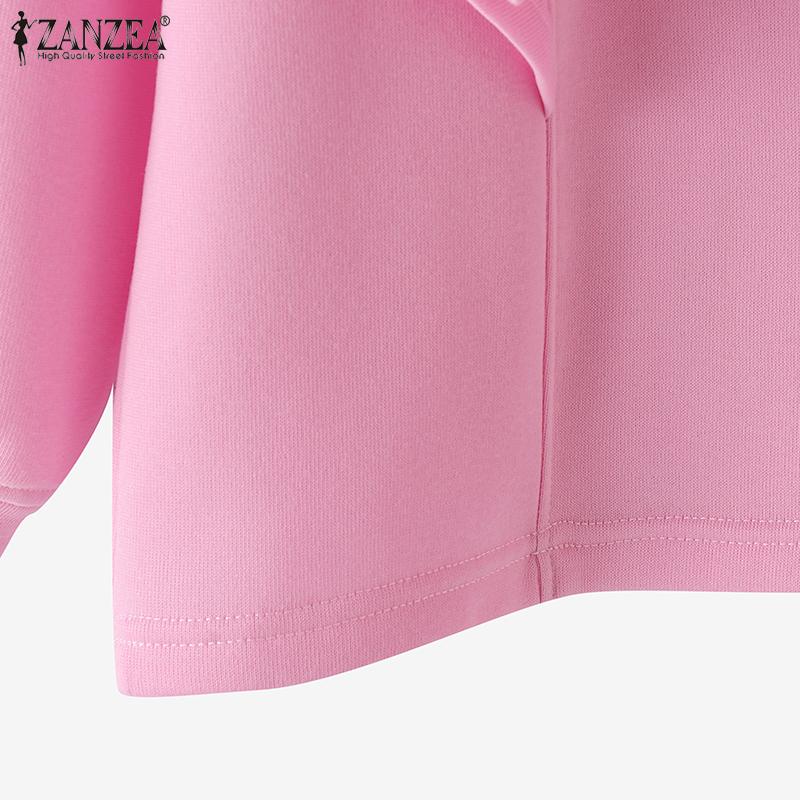 Product Introduction of ZANZEA Women Fashion Ladylike O Neck Pullover Full Sleeve Ruffled Edge Office Casual Sweatshirts * 63