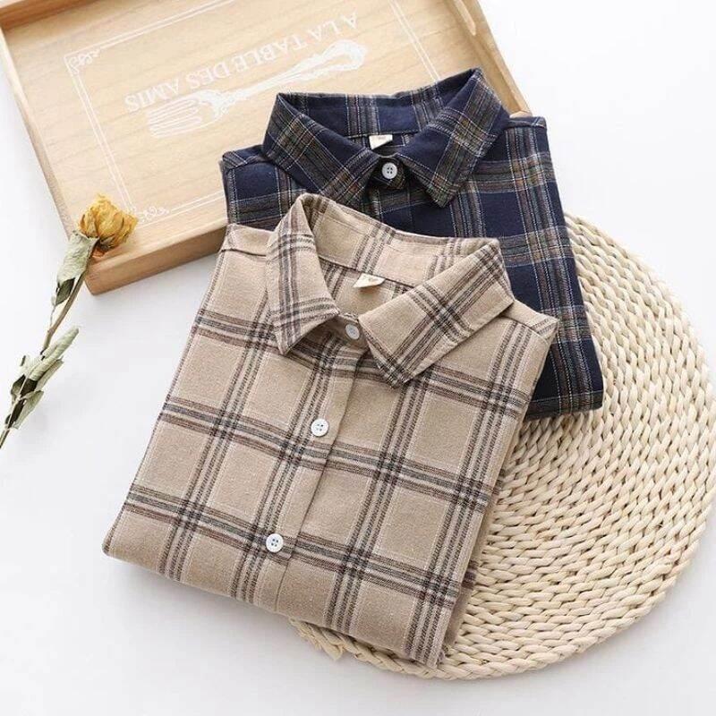 Product Introduction of DISKON 50% kemeja flanel pria dan wanita kemeja flanel kotak kotak premium distro lengan panjang RA BUSANA Atasan 4